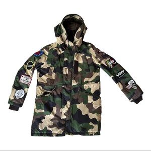 MOUSSY Camo Jacket Size 2 (small) Cold weather Parka water resistant shell